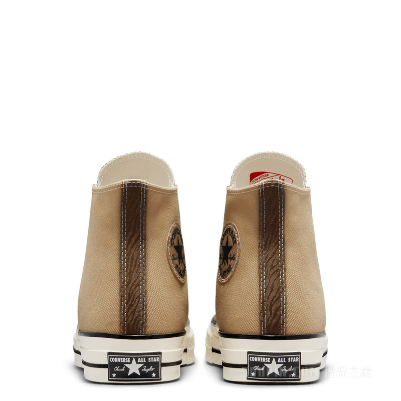 【男女同款】Chuck 70高帮帆布复古运动鞋 中性 棕色