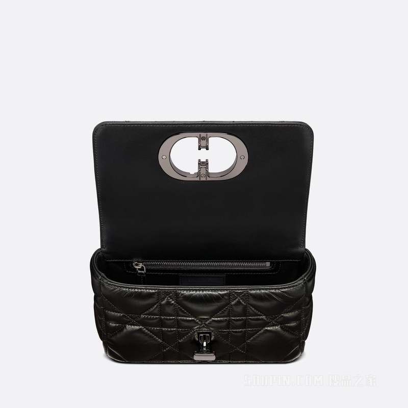 小号 Dior Caro 手袋 黑色牛皮革绗缝超大藤格纹