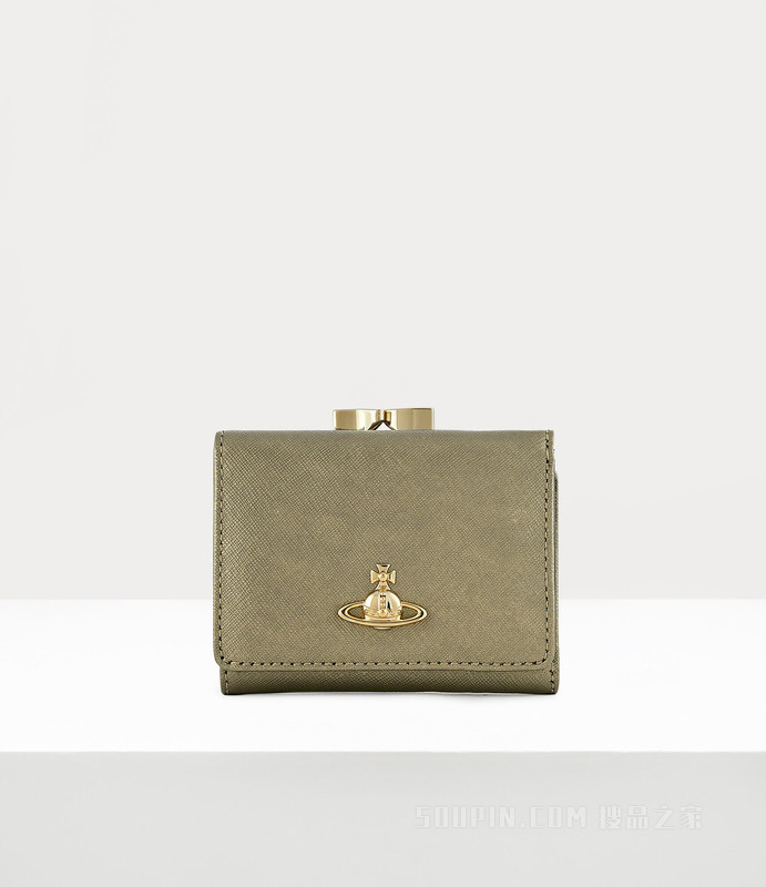 Saffiano Small Frame Wallet