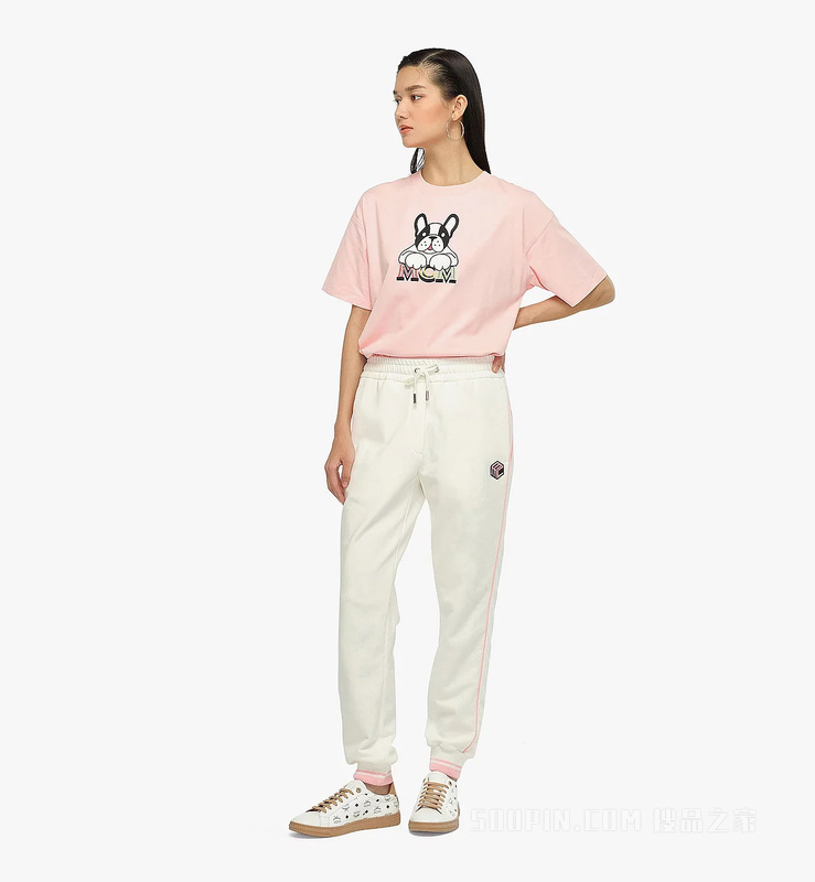 女士Cubic Logo纯棉运动裤