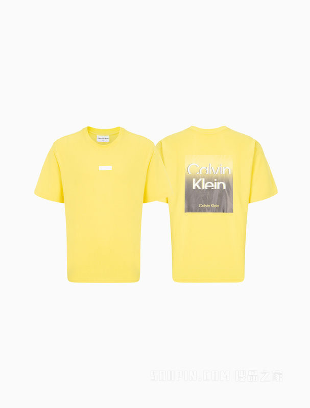 【七夕礼物】Calvin Klein 22春夏男女情侣中性圆领宽松短袖T恤J400197