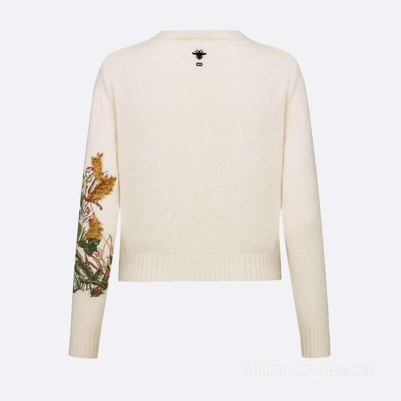 针织衫 米白色山羊绒多色 Dior Jardin d'Hiver 图案