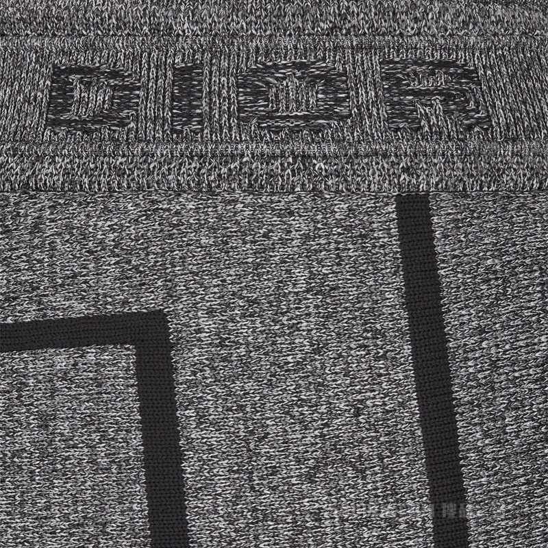 修身长裤 灰色针织科技面料标志性图案