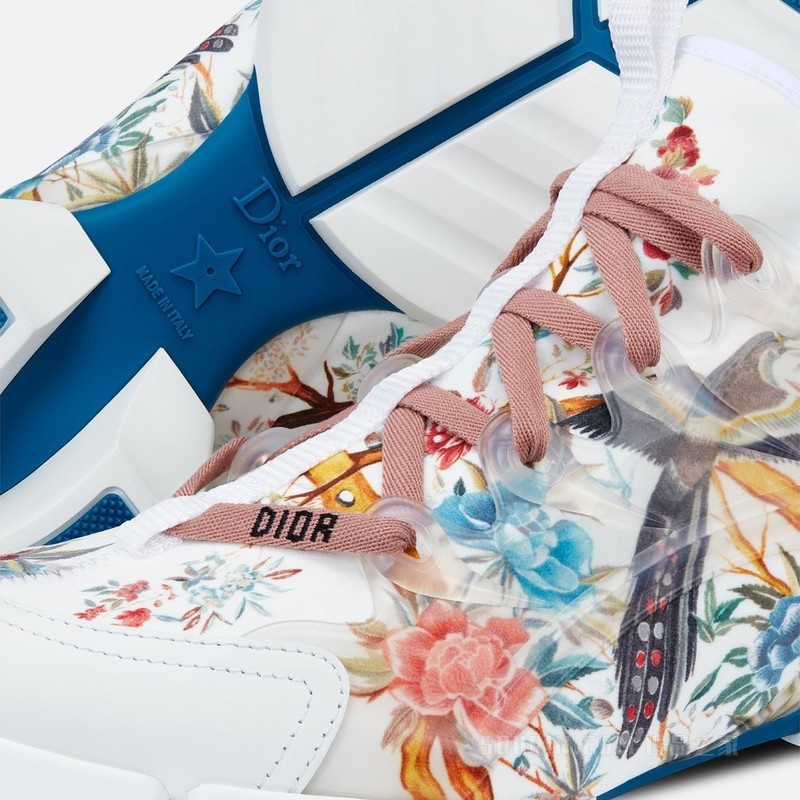 D-Connect 运动鞋 白色科技面料多色 Dior Jardin d'Hiver 印花