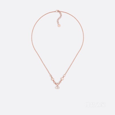 Clair D Lune 项链 粉色饰面金属和粉色仿水晶装饰