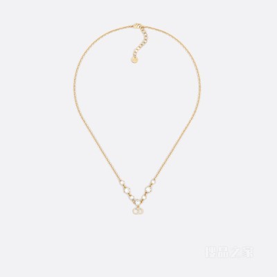 Clair D Lune 项链 金色饰面金属和银色调仿水晶装饰
