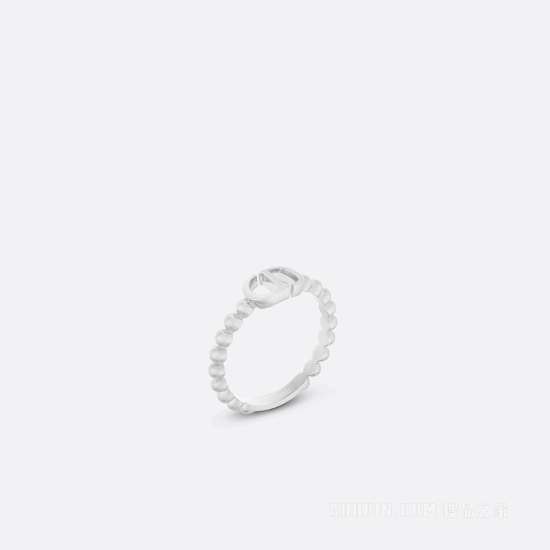 Petit CD 戒指 银色饰面金属