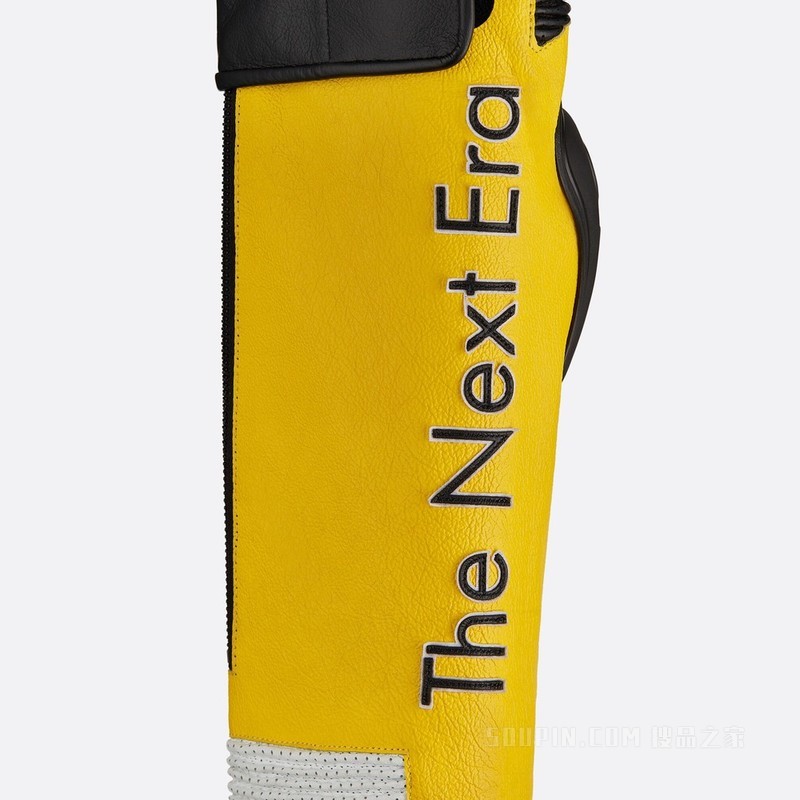D-Air Lab 长款手套 黄色袋鼠皮革多色细节“The Next Era”字样