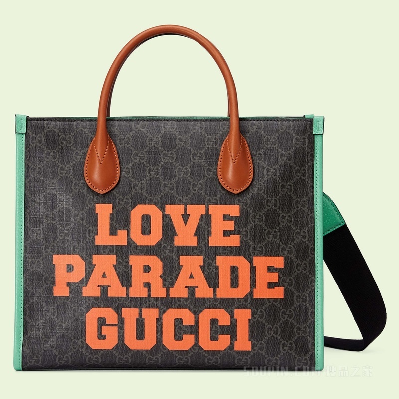 Love Parade Gucci托特包 黑色Supreme帆布