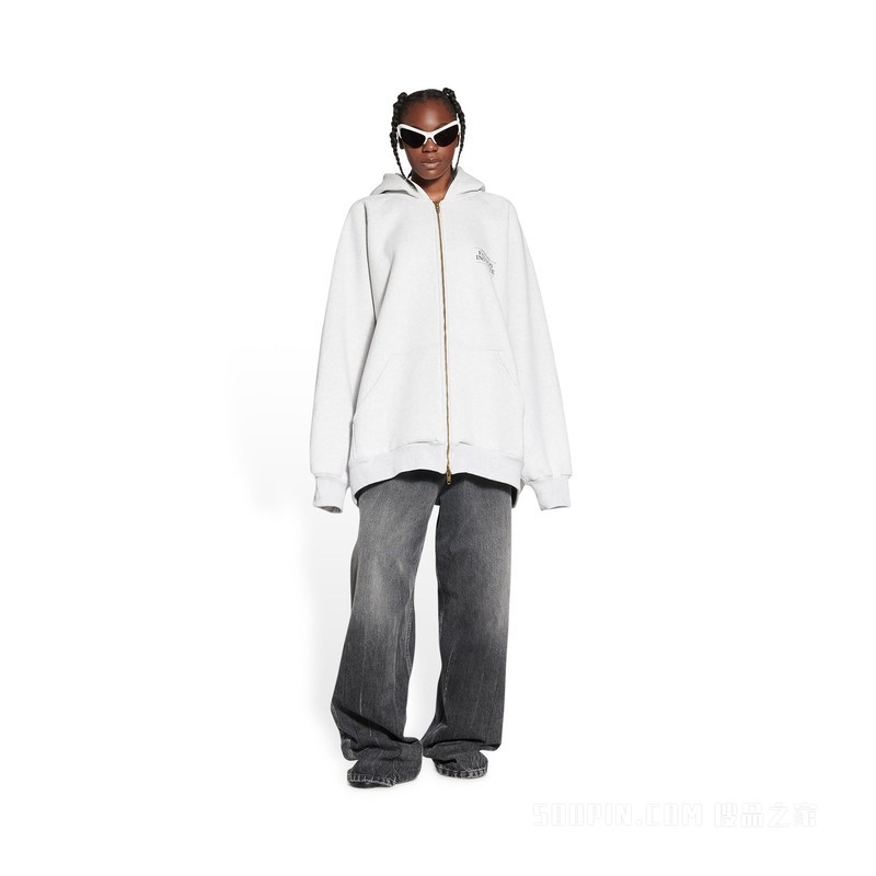 Fashion Institute Zip-Up Hoodie 连帽衫 Oversized