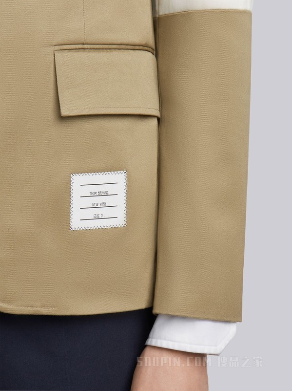 经典 四条纹棉质西服外套