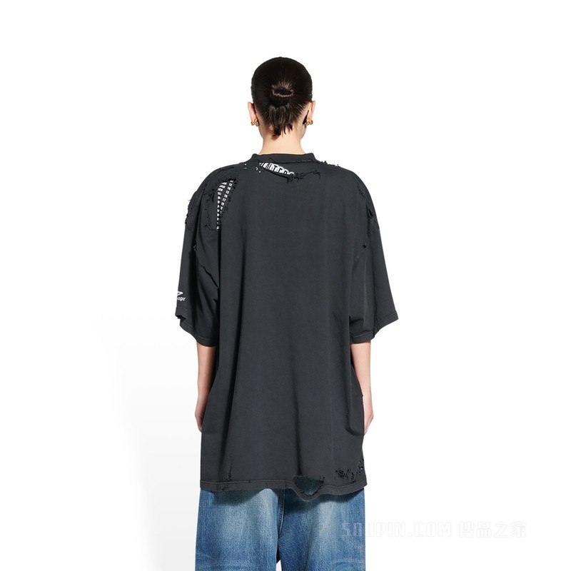 3B SPORTS ICON REPAIRED OVERSIZED T恤