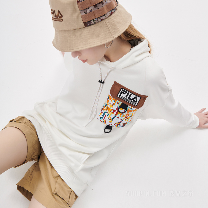 FILA x White Mountaineering联名女子连帽卫衣