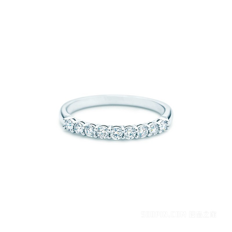 【Tiffany/蒂芙尼】Tiffany Embrace® 系列铂金镶钻戒指 60004407-搜品之家