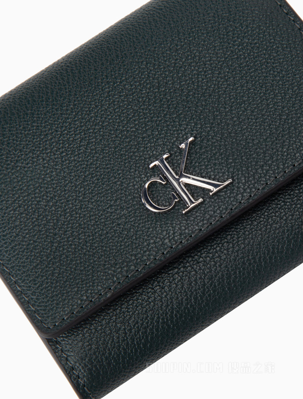 【七夕礼物】Calvin Klein 22早秋时尚亮色LOGO多卡位牛皮三折钱包DP1563