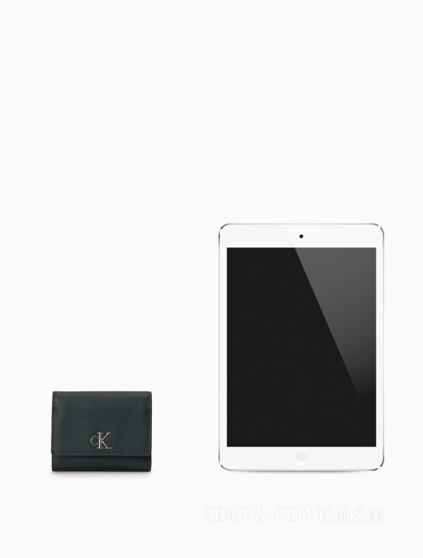 【七夕礼物】Calvin Klein 22早秋时尚亮色LOGO多卡位牛皮三折钱包DP1563