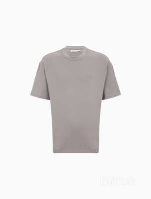 Calvin Klein 22春夏新款男士休闲纯棉圆领刺绣LOGO短袖T恤40HM229