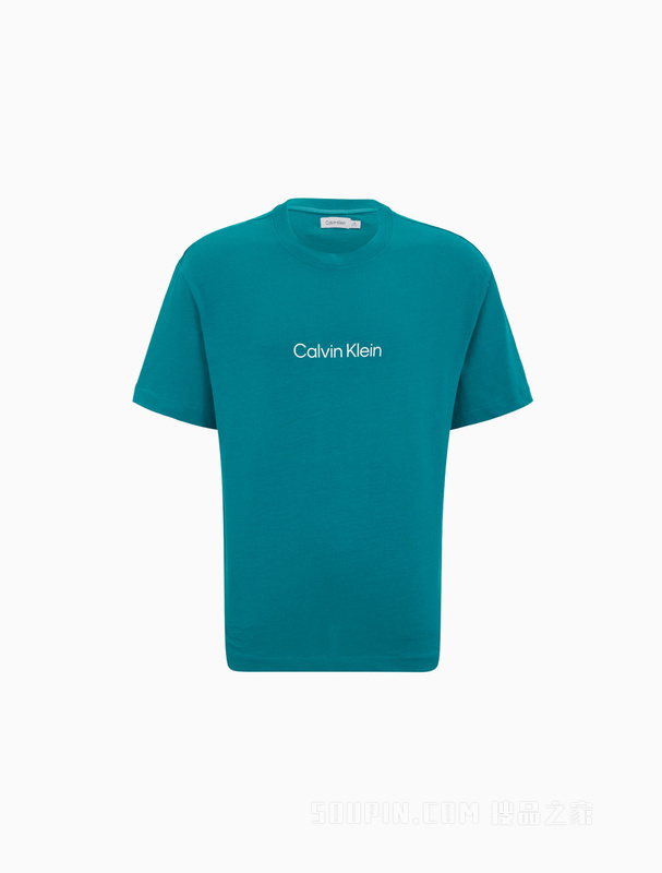 Calvin Klein 22春夏男士休闲纯棉简约LOGO舒适透气短袖T恤40HM228