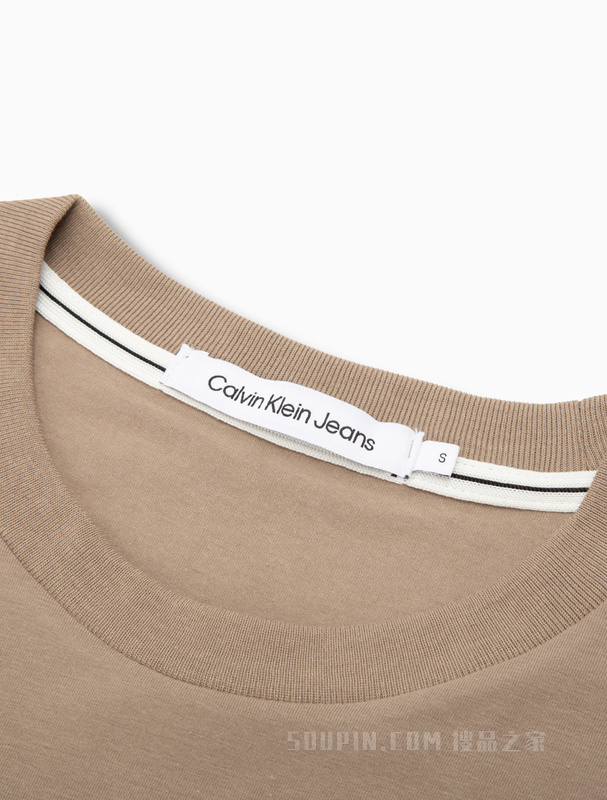 Calvin Klein 22秋冬女士时尚交叠刺绣LOGO圆领舒适透气短袖T恤J218883