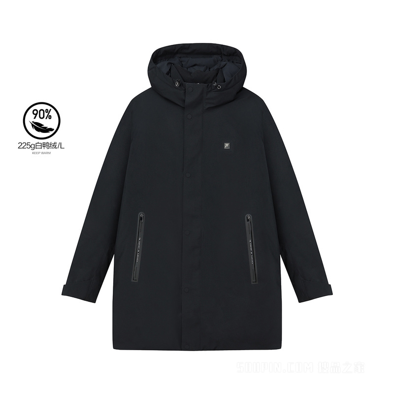 男子轻商务中长羽绒服