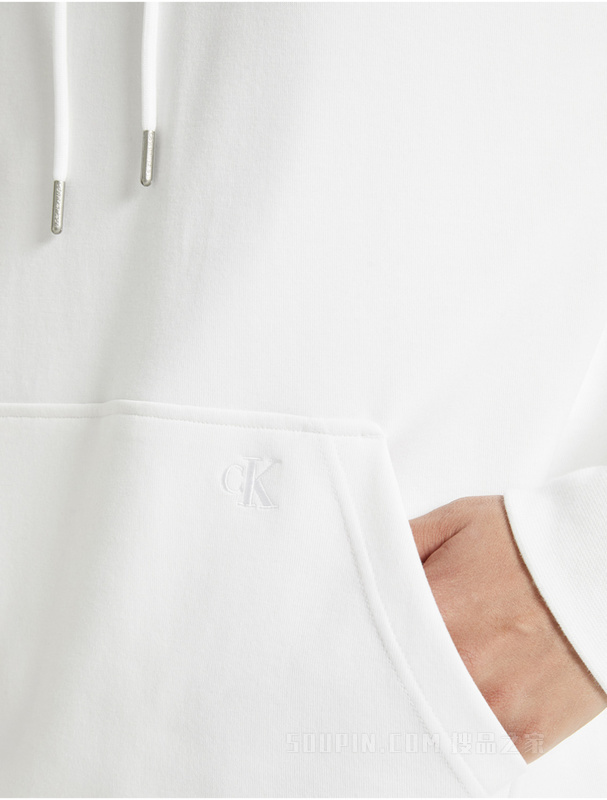 Calvin Klein 男士休闲抽绳连帽印花刺绣卫衣J319701