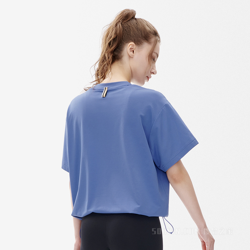 女子场下健身针织短袖衫
