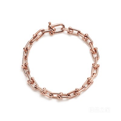 Tiffany HardWear 系列 18K 玫瑰金链环手链，中号