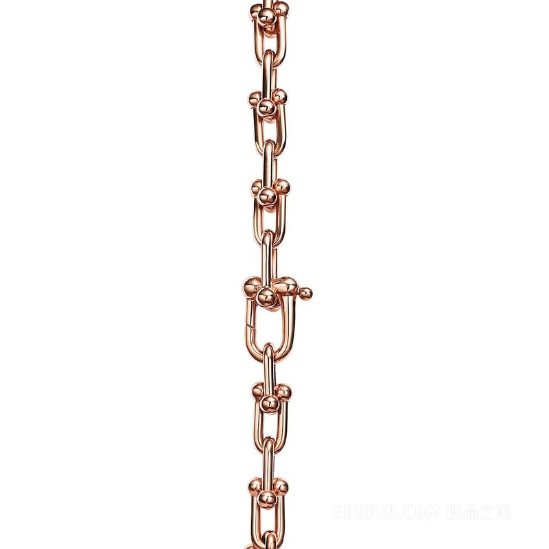 Tiffany HardWear 系列 18K 玫瑰金链环手链，中号