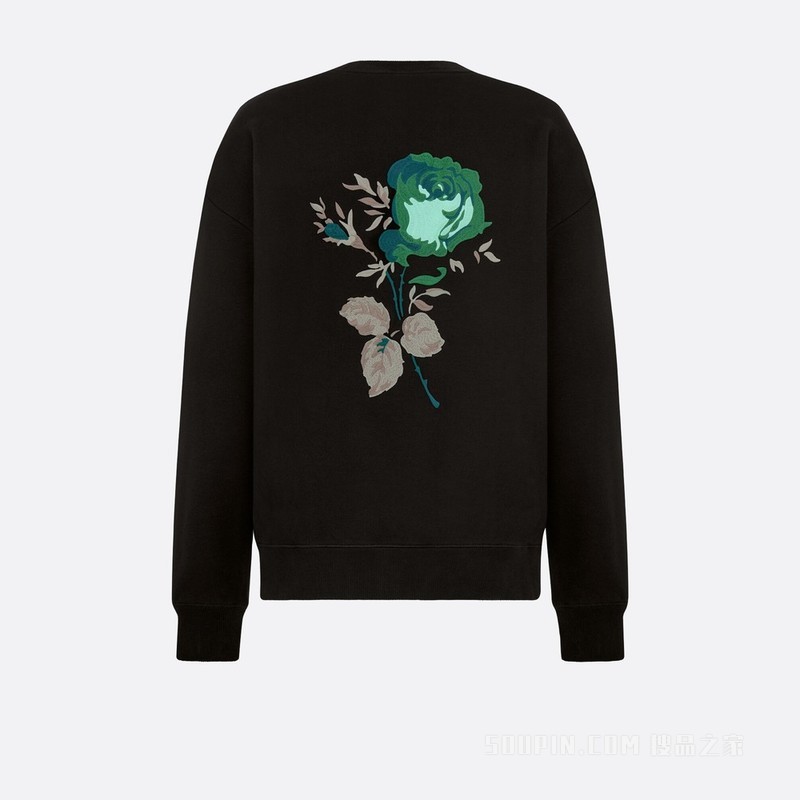 Dior Jardin 超大版型卫衣 黑色棉质起绒面料