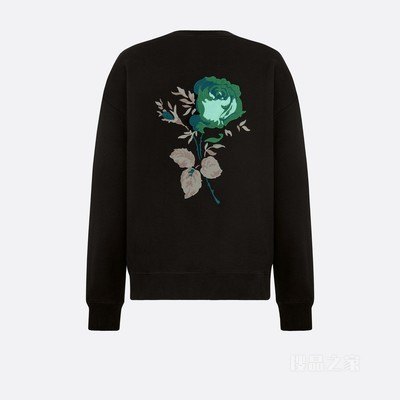 Dior Jardin 超大版型卫衣 黑色棉质起绒面料