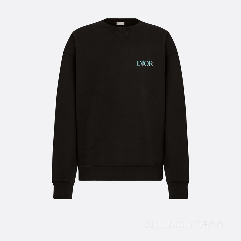 Dior Jardin 超大版型卫衣 黑色棉质起绒面料