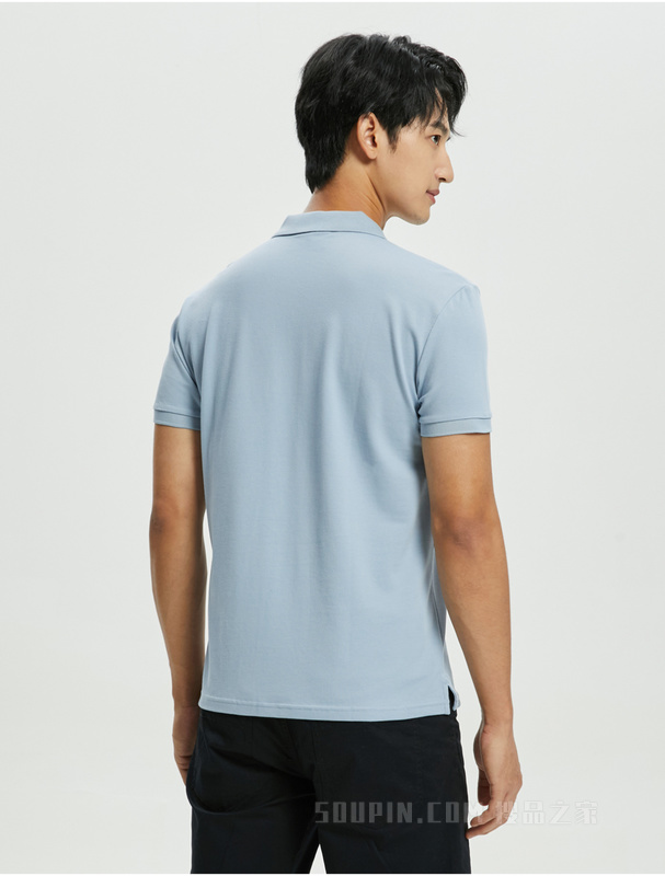 Calvin Klein 22春夏男士时尚胶质LOGO翻领透气短袖POLO衫J319635