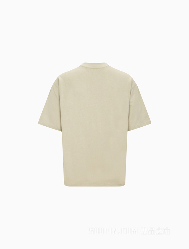 Calvin Klein 22初秋男纯棉宽松透气胶质LOGO口袋圆领短袖卫衣J321525