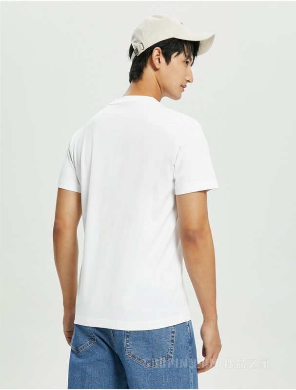 Calvin Klein 22初秋新款男士时尚印花LOGO纯棉吸汗透气短袖T恤J321530