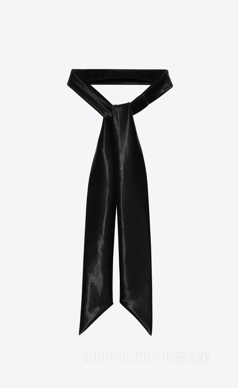 绒面效果科技面料亮面花结领带