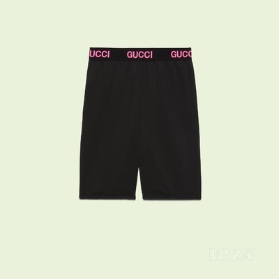 平纹针织机车短裤 黑色