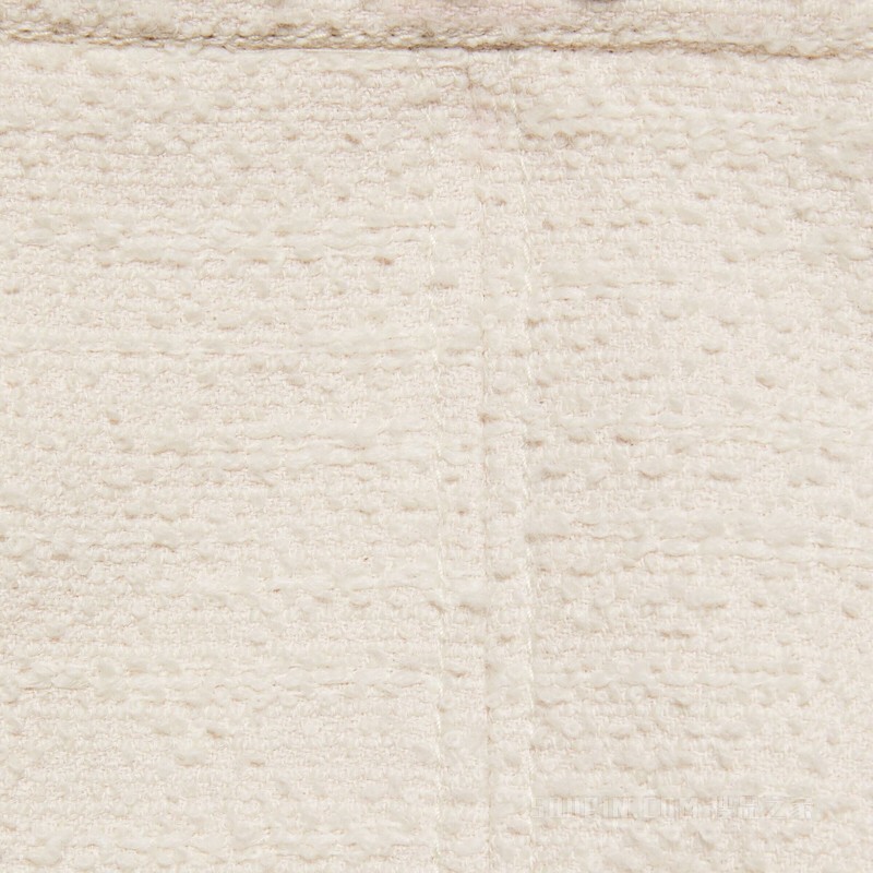 精细结子绒混纺织物半身裙 象牙白色