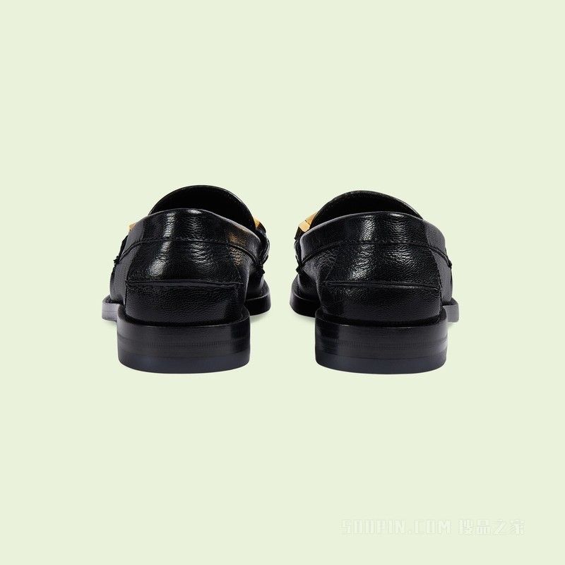 女士Gucci皮革乐福鞋 黑色皮革