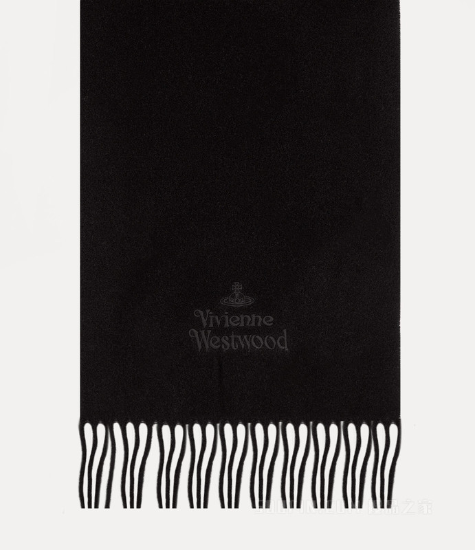 Embroidered Lambswool Scarf