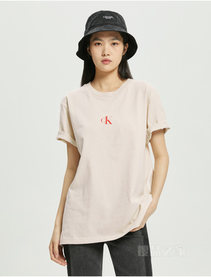 【七夕礼物】Calvin Klein 22春夏男女情侣中性纯棉透气短袖T恤J400157