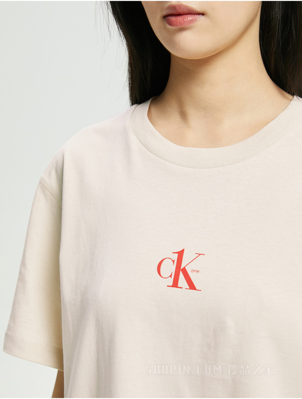 【七夕礼物】Calvin Klein 22春夏男女情侣中性纯棉透气短袖T恤J400157
