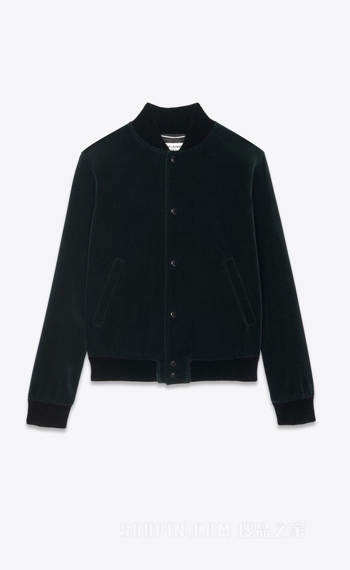 Saint Laurent Teddy棉质绒面夹克