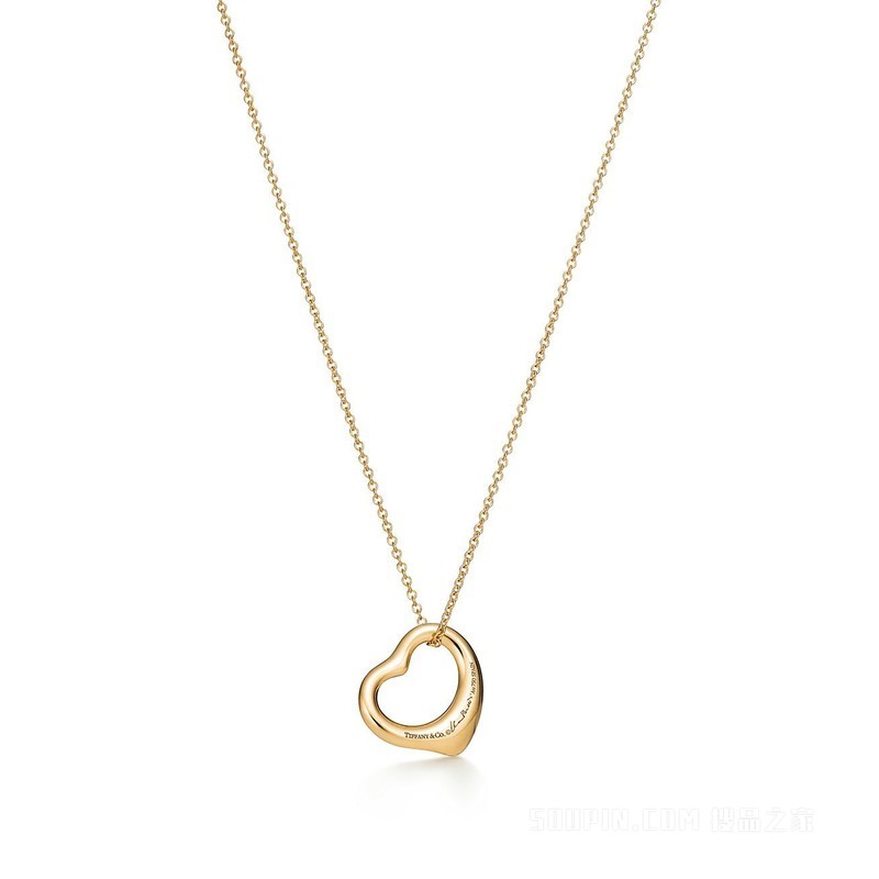 Elsa Peretti® 系列 18K 黄金 Open Heart 项链。更多尺寸型号可选。