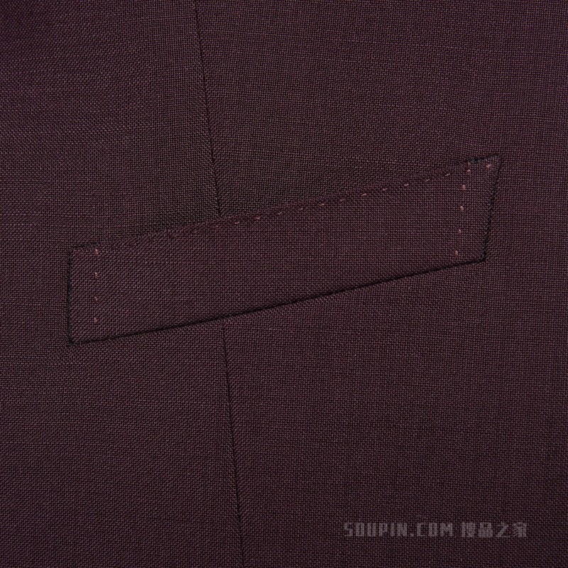 羊毛马海毛混纺正装马甲 棕色