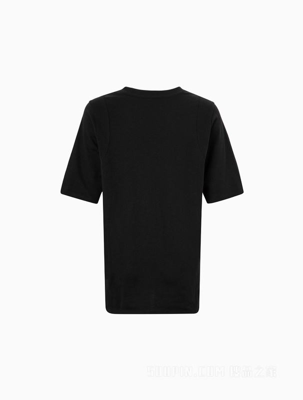Calvin Klein 22春夏女士休闲男友风撞色LOGO圆领透气短袖T恤4WS2K185