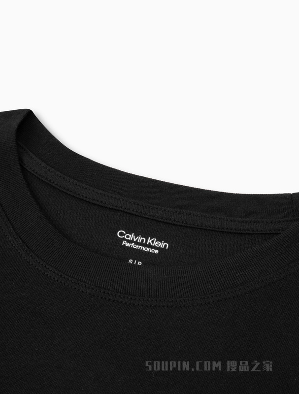 Calvin Klein 22春夏女士休闲男友风撞色LOGO圆领透气短袖T恤4WS2K185