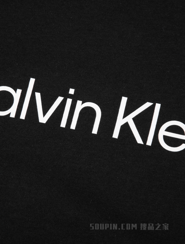 Calvin Klein 22春夏女士休闲男友风撞色LOGO圆领透气短袖T恤4WS2K185