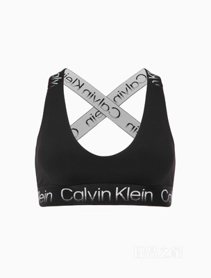 Calvin Klein 22早秋新款女士中度支撑LOGO织带可卸垫透气文胸4WF2K100