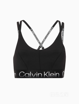 Calvin Klein 22早秋新款女士高度支撑交叉LOGO肩带透气文胸4WF2K100