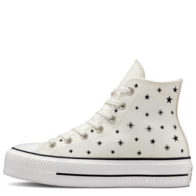 【女子】All Star Lift厚底帆布运动鞋 女款 白色